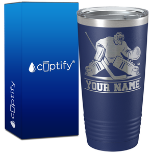 Personalized Hockey Goalie on 20oz Tumbler