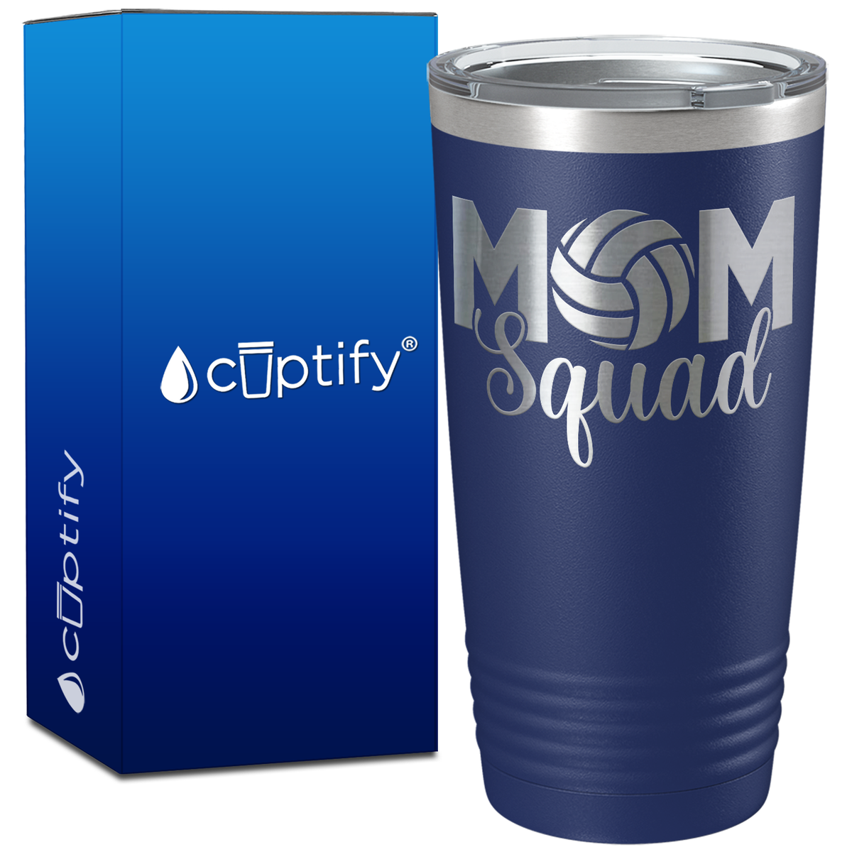 Mom Squad Volleyball on 20oz Volleyball Tumbler