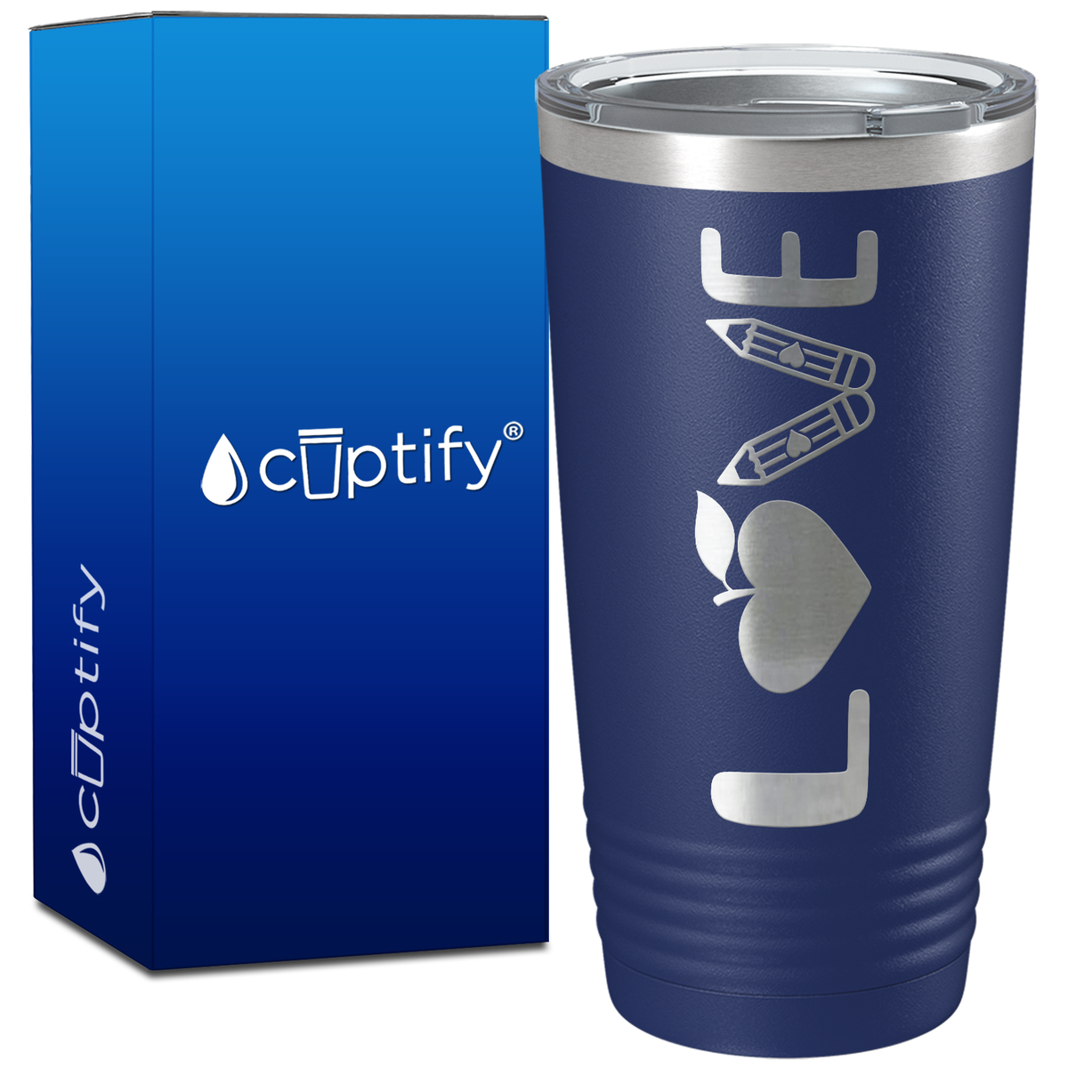 Love Teacher on 20oz Tumbler