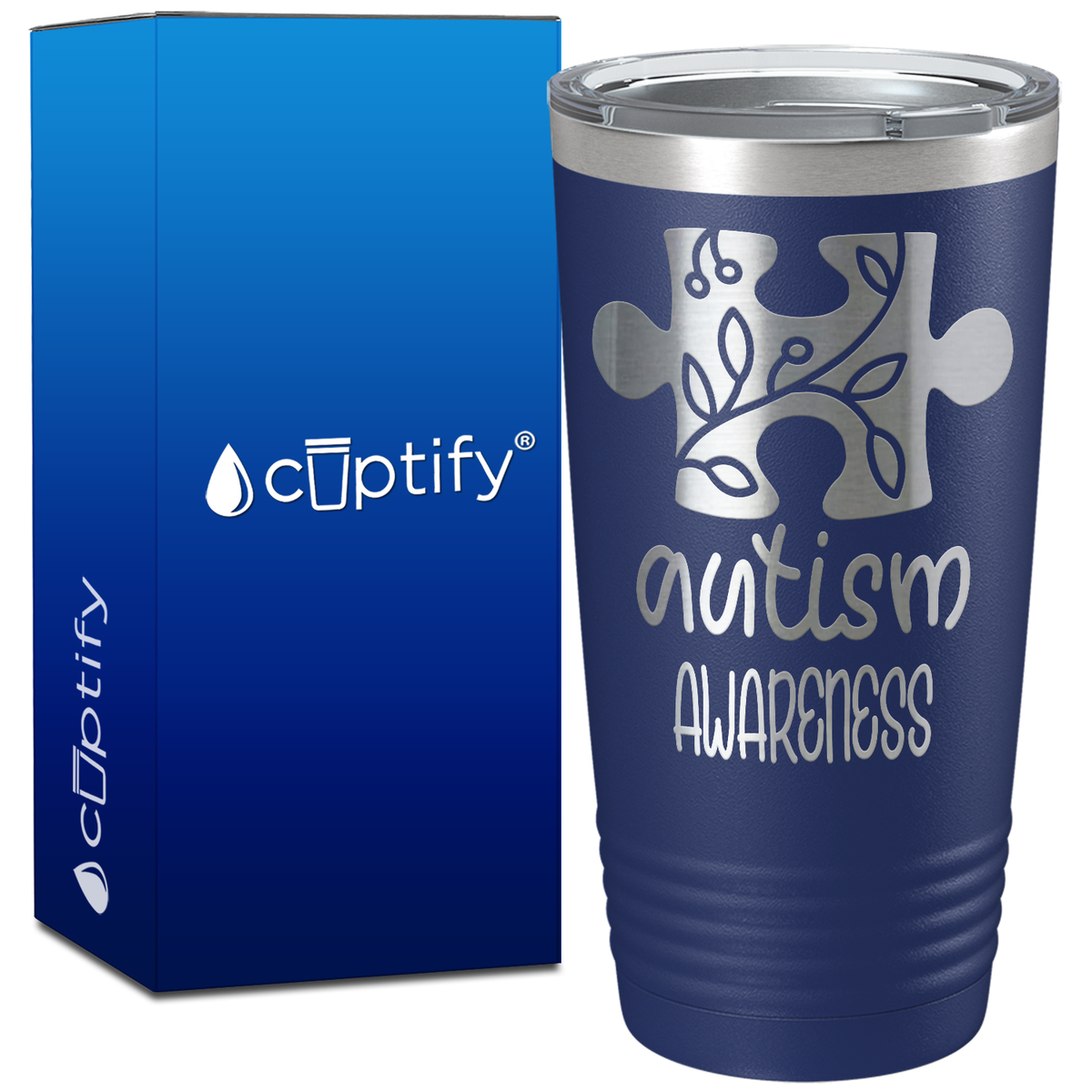 Autism Awareness Puzzle on 20oz Tumbler