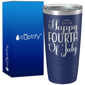 Happy Fourth of July on 20oz Tumbler