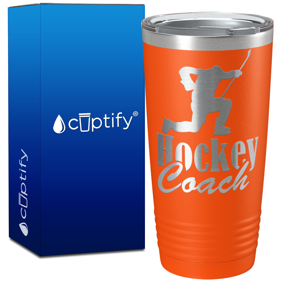 Hockey Coach Goal Pose on 20oz Tumbler