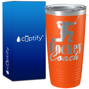 Hockey Coach Goal Pose on 20oz Tumbler