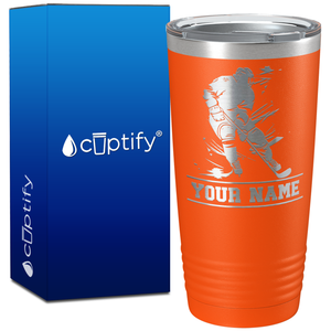 Personalized Skating Hockey Player on 20oz Tumbler