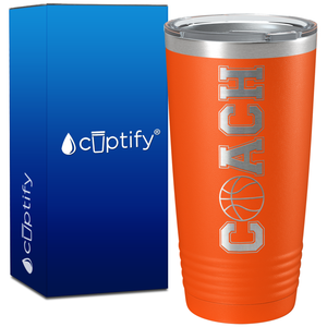 Coach Baskeball on 20oz Coach Tumbler