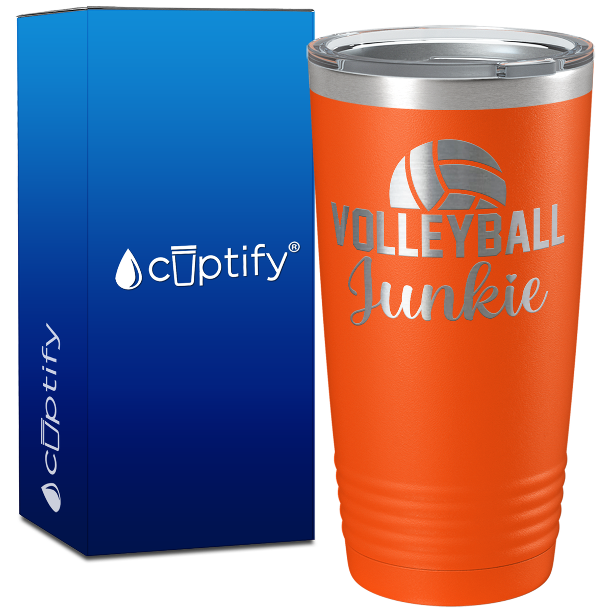 Volleyball Junkie on 20oz Volleyball Tumbler