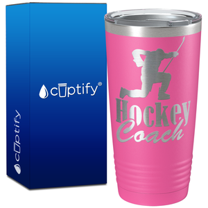 Hockey Coach Goal Pose on 20oz Tumbler