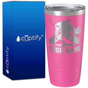 Personalized Hockey Goalie on 20oz Tumbler