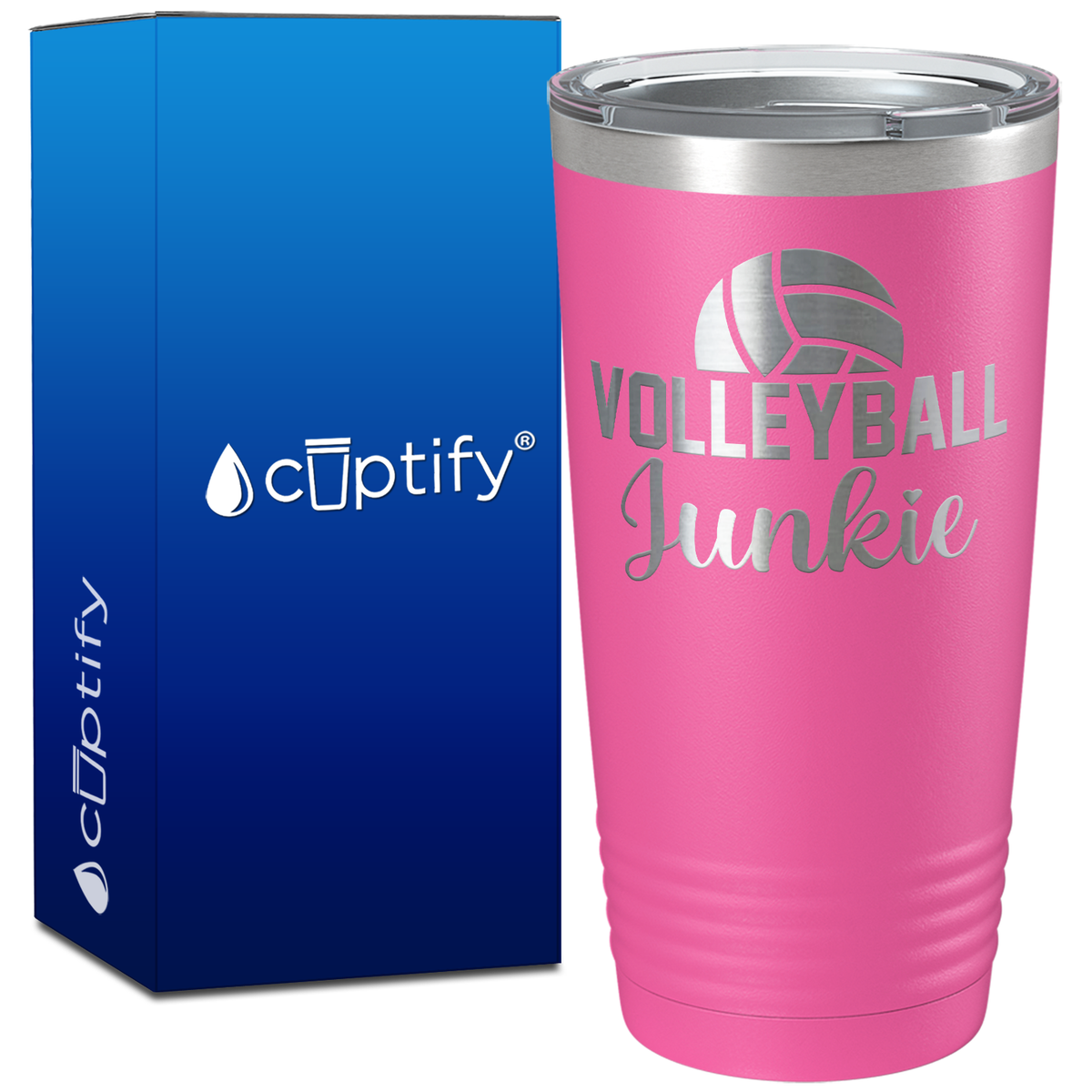Volleyball Junkie on 20oz Volleyball Tumbler