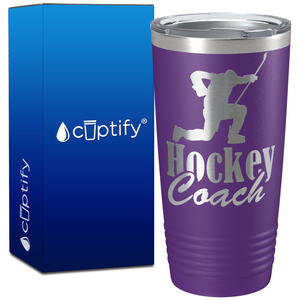 Hockey Coach Goal Pose on 20oz Tumbler