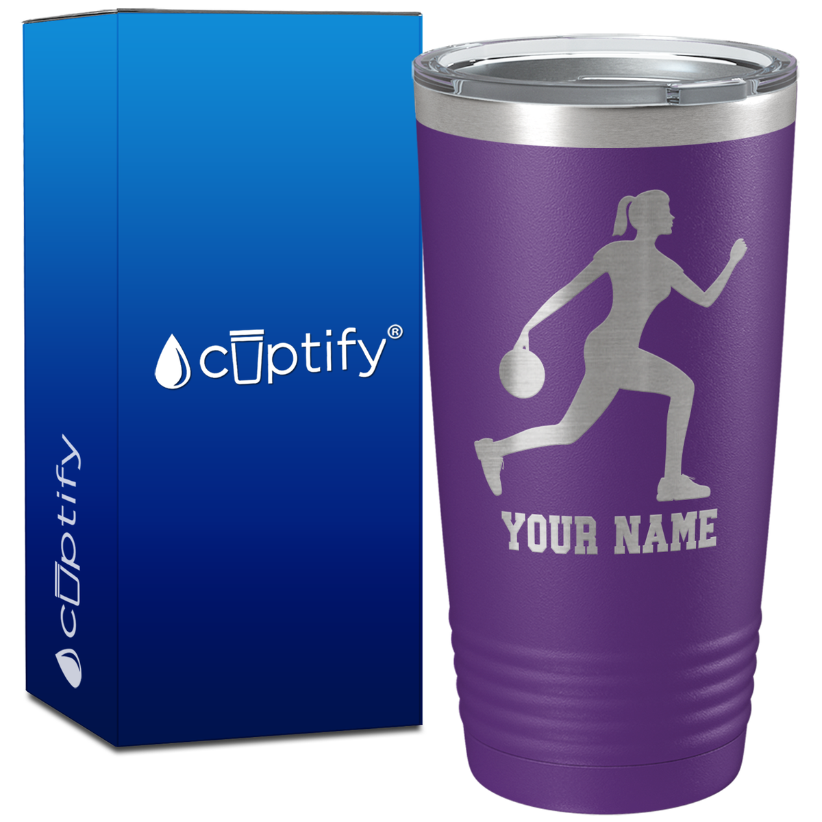 Personalized Woman Bowler on 20oz Tumbler