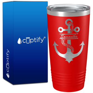 Anchor Rope Personalized on 20oz Tumbler