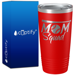 Mom Squad Softball on 20oz Tumbler