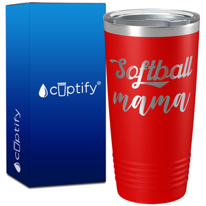 Softball Mama on 20oz Tumbler