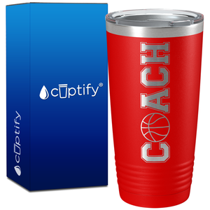 Coach Baskeball on 20oz Coach Tumbler