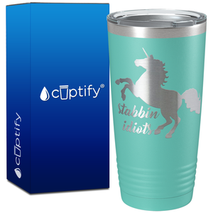 Stabbin Idiots Unicorn on 20oz Tumbler