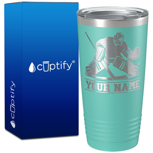 Personalized Hockey Goalie on 20oz Tumbler