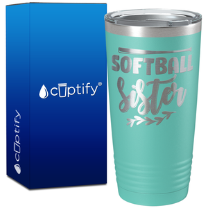 Softball Sister on 20oz Tumbler