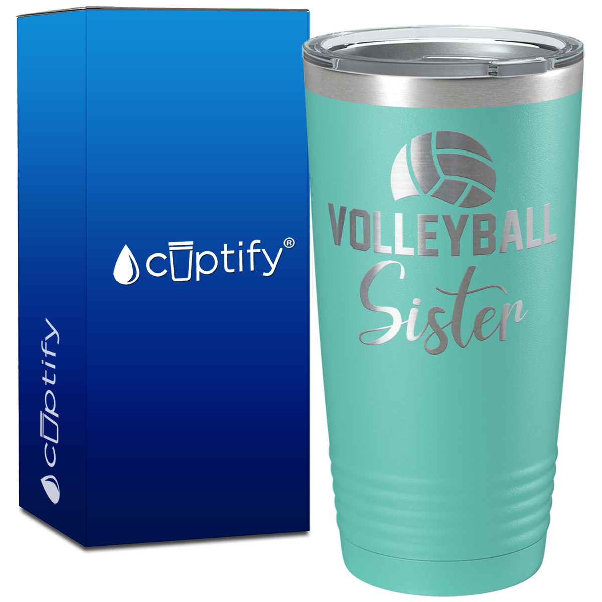 Volleyball Sister on 20oz Volleyball Tumbler