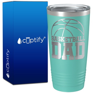 Basketball Dad Half Ball on 20oz Tumbler