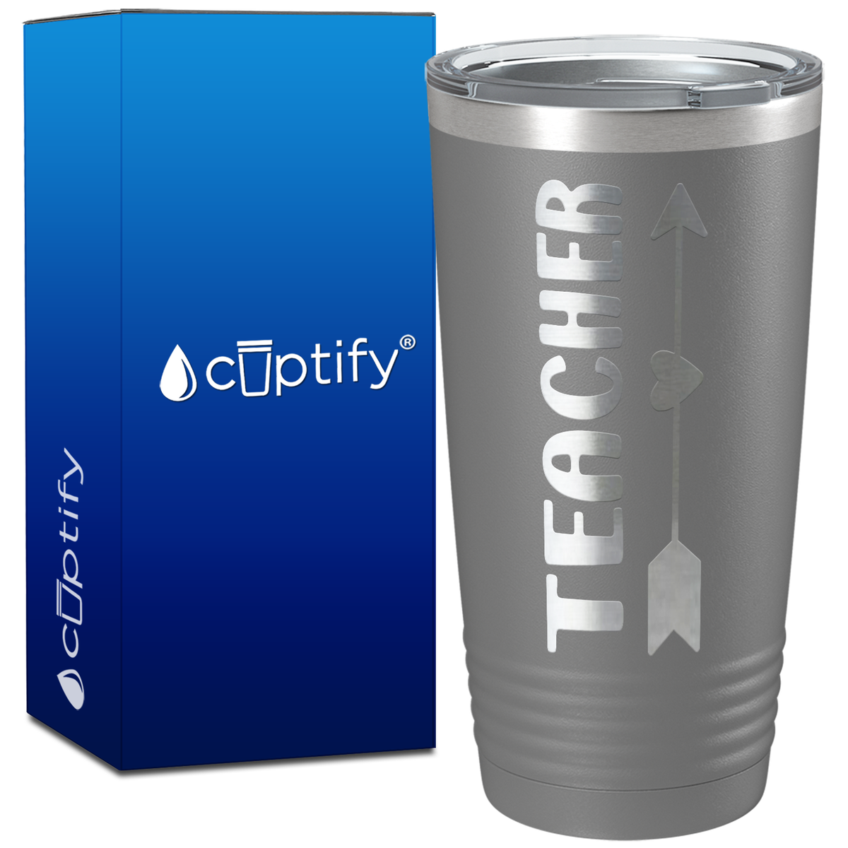 Teacher Heart Arrow on 20oz Tumbler