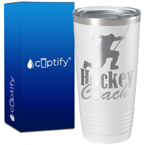 Hockey Coach Goal Pose on 20oz Tumbler