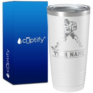 Personalized Hockey Player on 20oz Tumbler