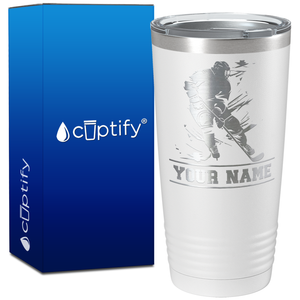 Personalized Skating Hockey Player on 20oz Tumbler