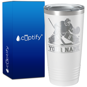 Personalized Hockey Goalie on 20oz Tumbler