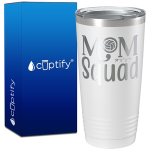 Mom Squad Volleyball Arrow on 20oz Volleyball Tumbler
