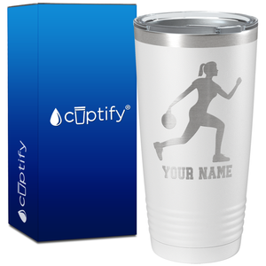 Personalized Woman Bowler on 20oz Tumbler
