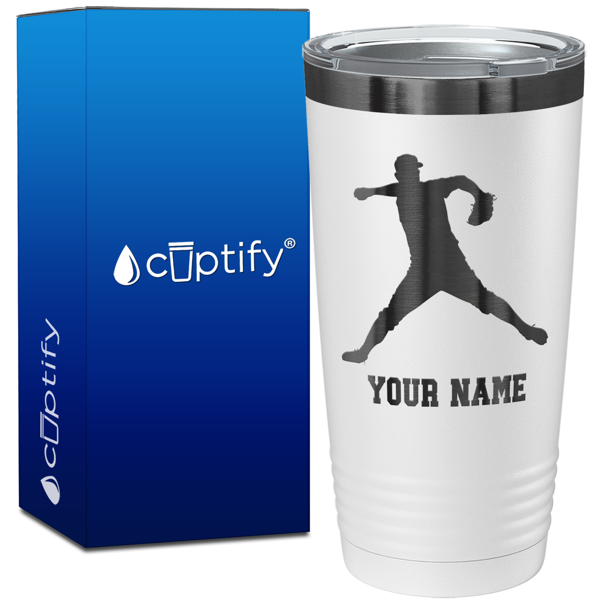 Personalized Baseball Pitcher Player on 20oz Tumbler