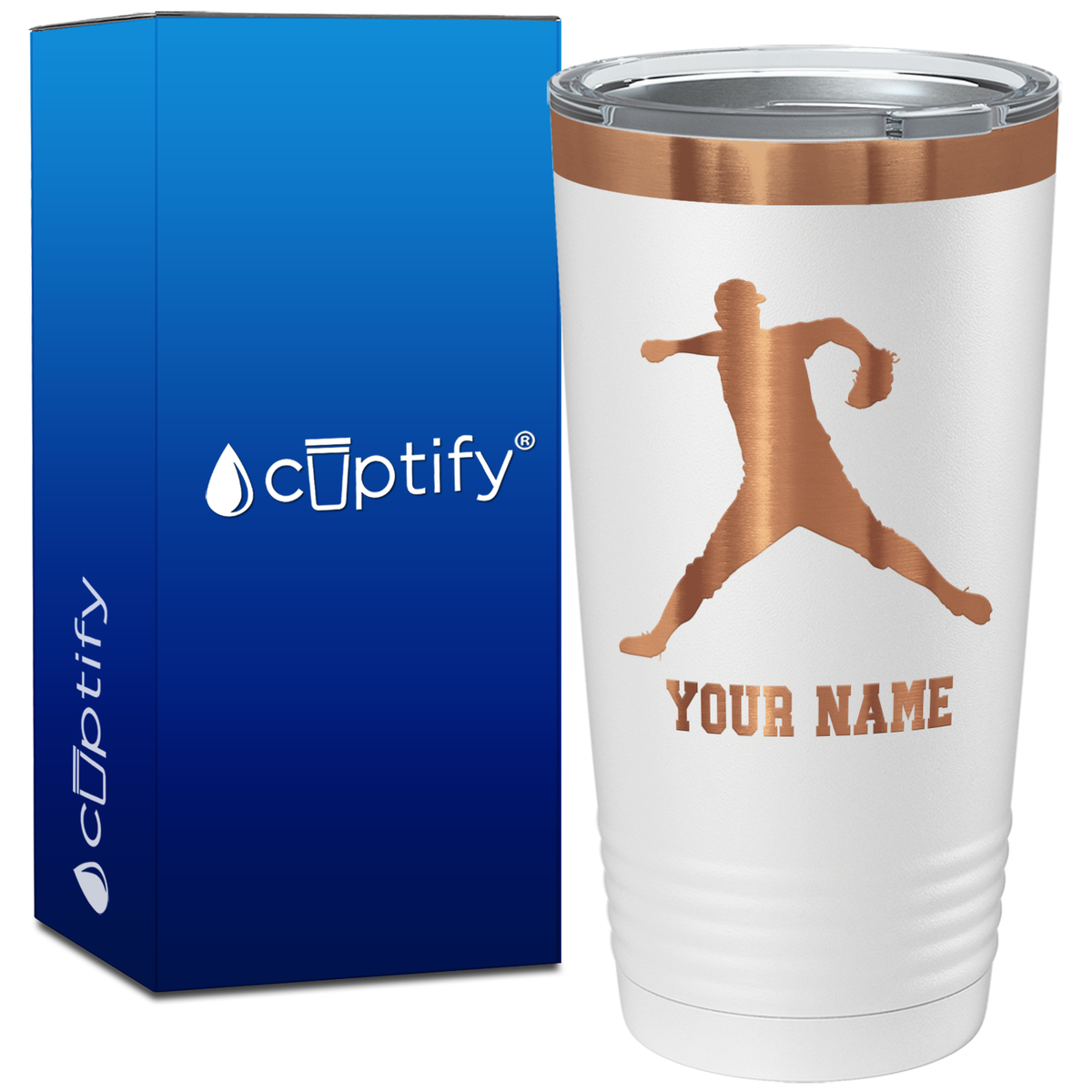 Personalized Baseball Pitcher Player on 20oz Tumbler