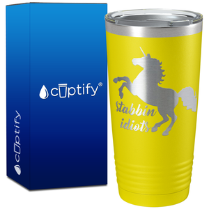 Stabbin Idiots Unicorn on 20oz Tumbler