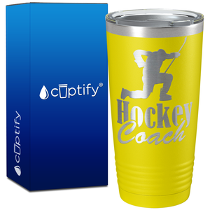 Hockey Coach Goal Pose on 20oz Tumbler