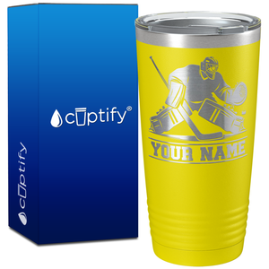 Personalized Hockey Goalie on 20oz Tumbler