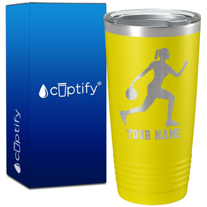 Personalized Woman Bowler on 20oz Tumbler