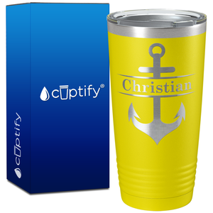 Personalized Split Anchor Silhouette on 20oz Tumbler