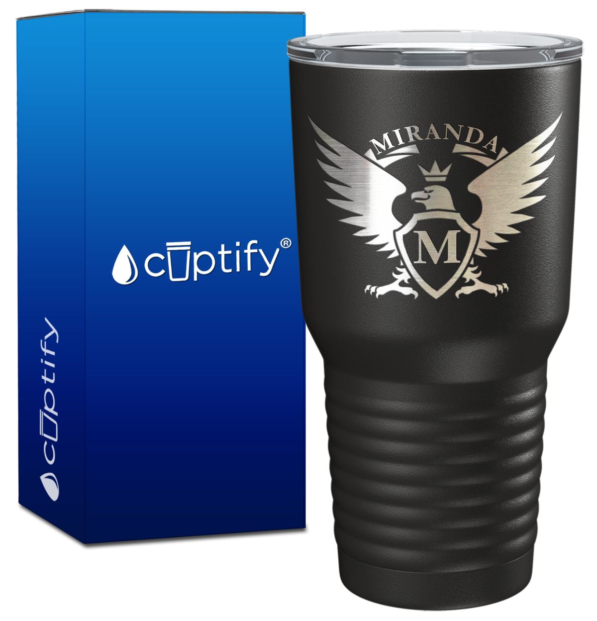 Personalized Eagle Engraved on 30oz Tumbler