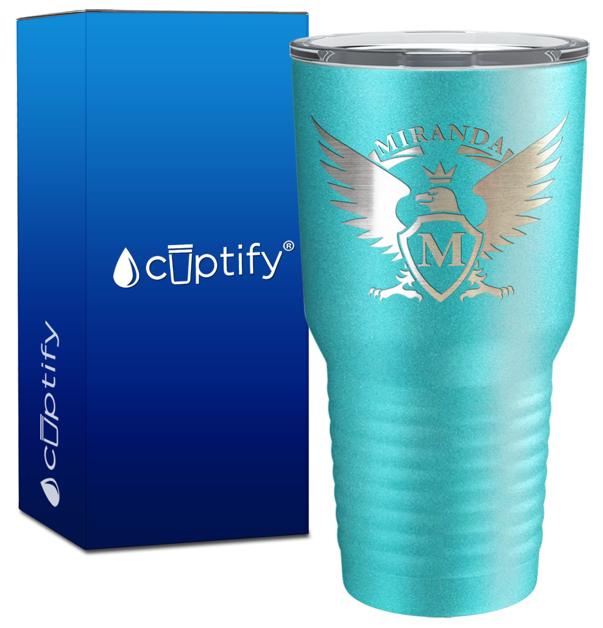 Personalized Eagle Engraved on 30oz Tumbler