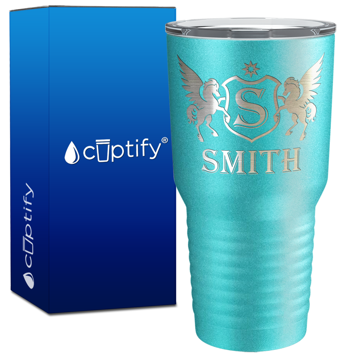 Personalized Pegasus Engraved on 30oz Tumbler