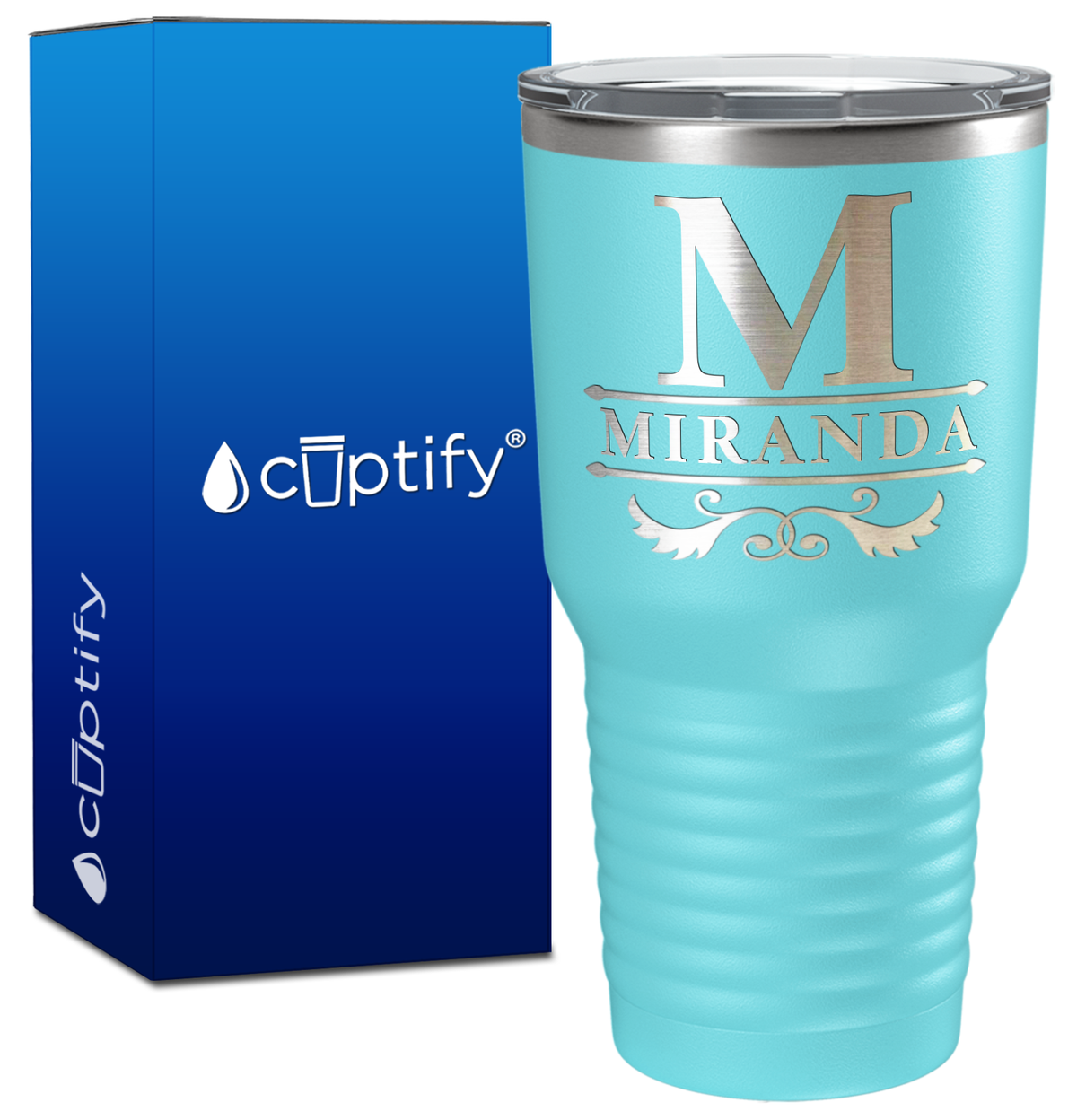Personalized Initial Style Engraved on 30oz Tumbler