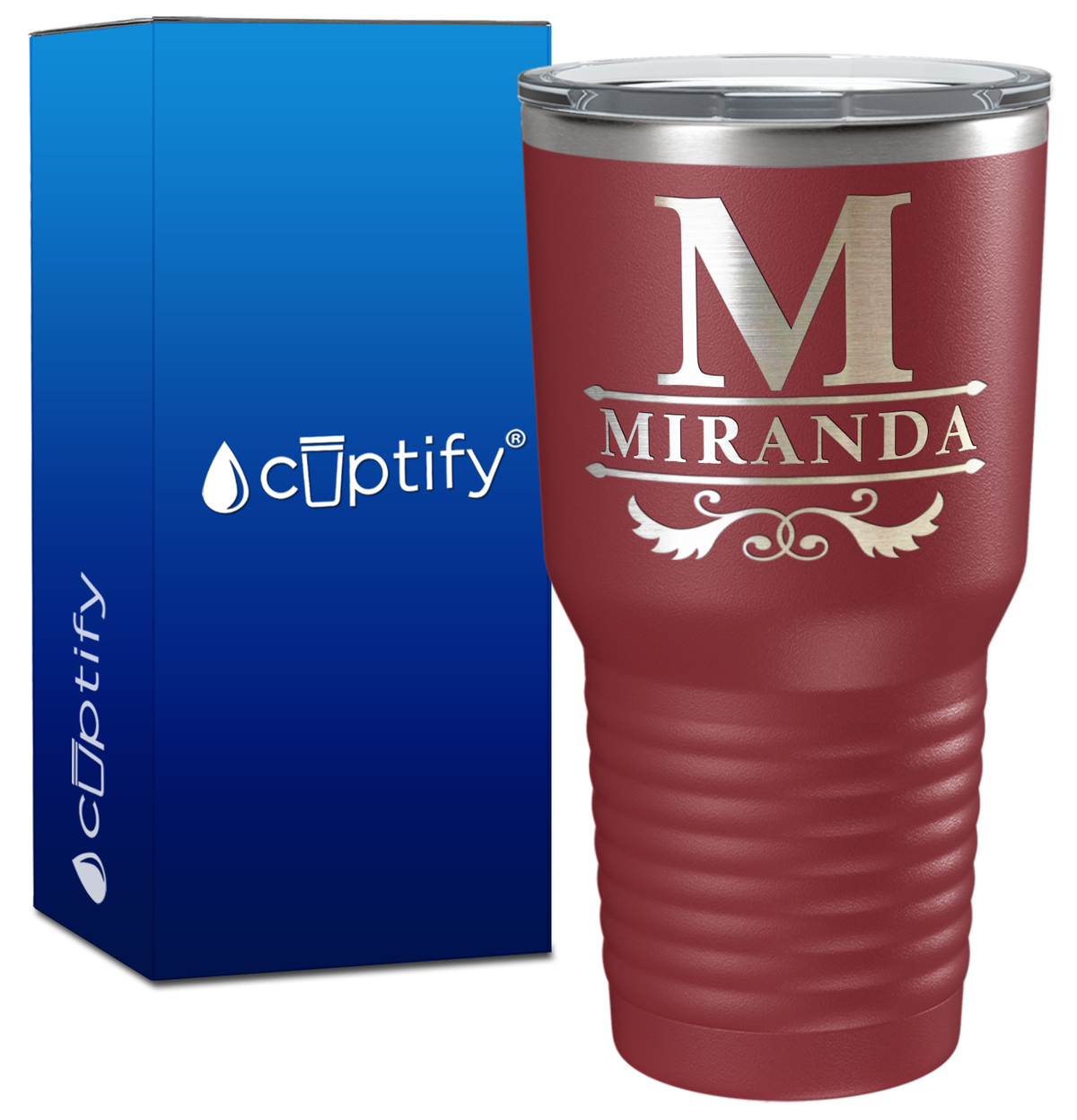 Personalized Initial Style Engraved on 30oz Tumbler