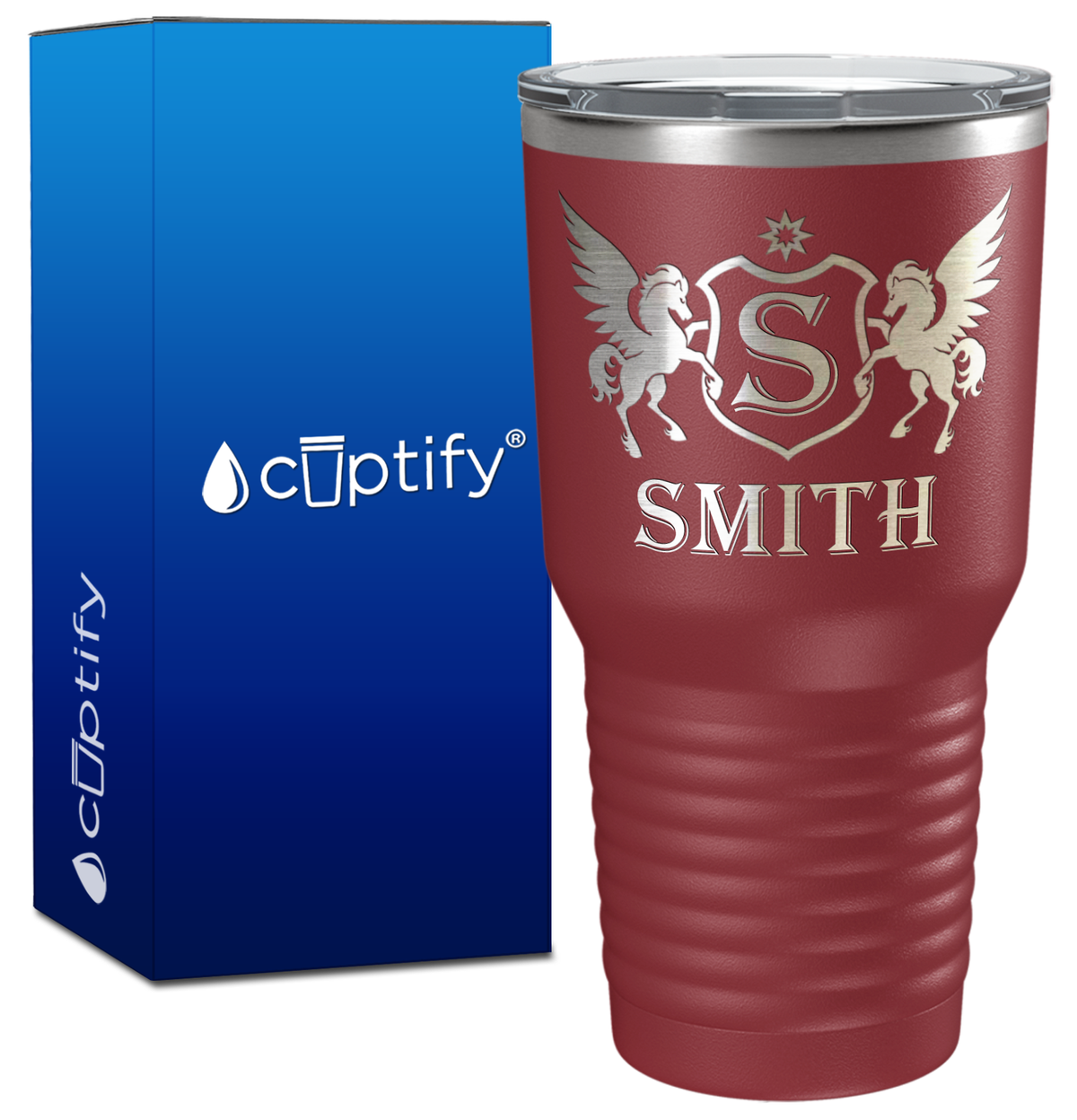 Personalized Pegasus Engraved on 30oz Tumbler