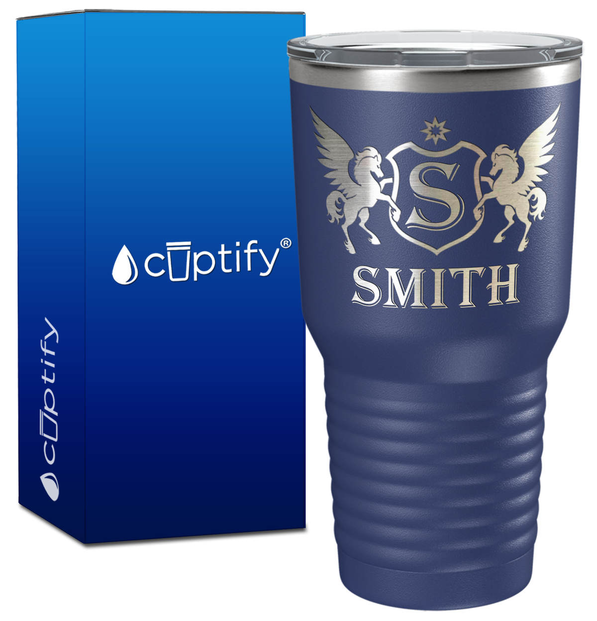 Personalized Pegasus Engraved on 30oz Tumbler