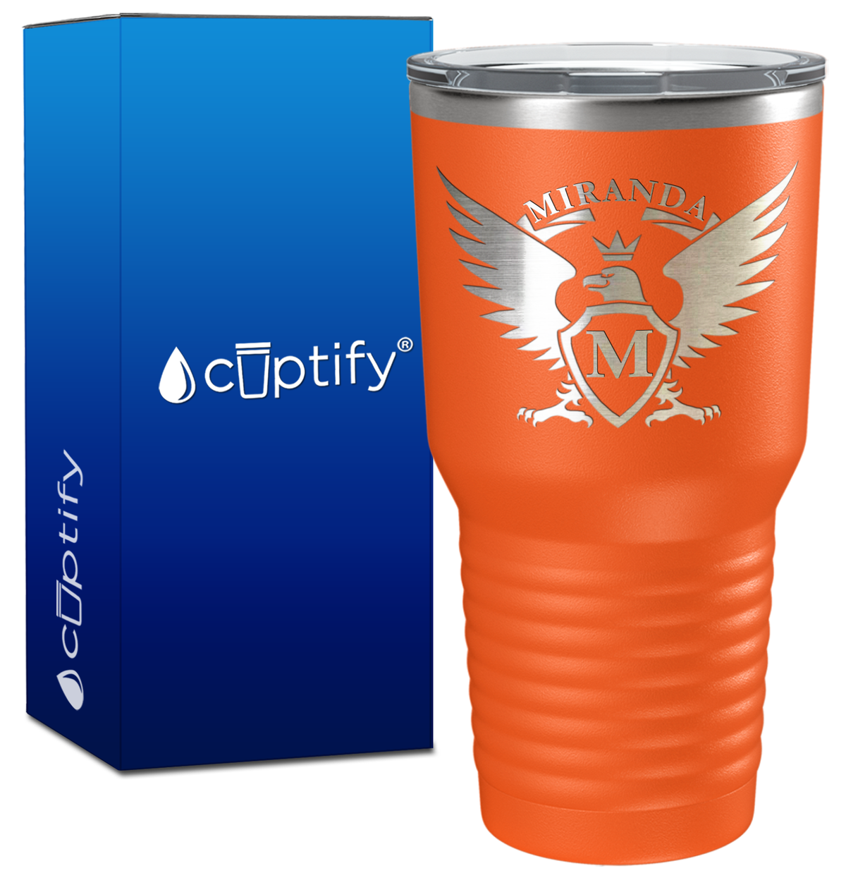 Personalized Eagle Engraved on 30oz Tumbler