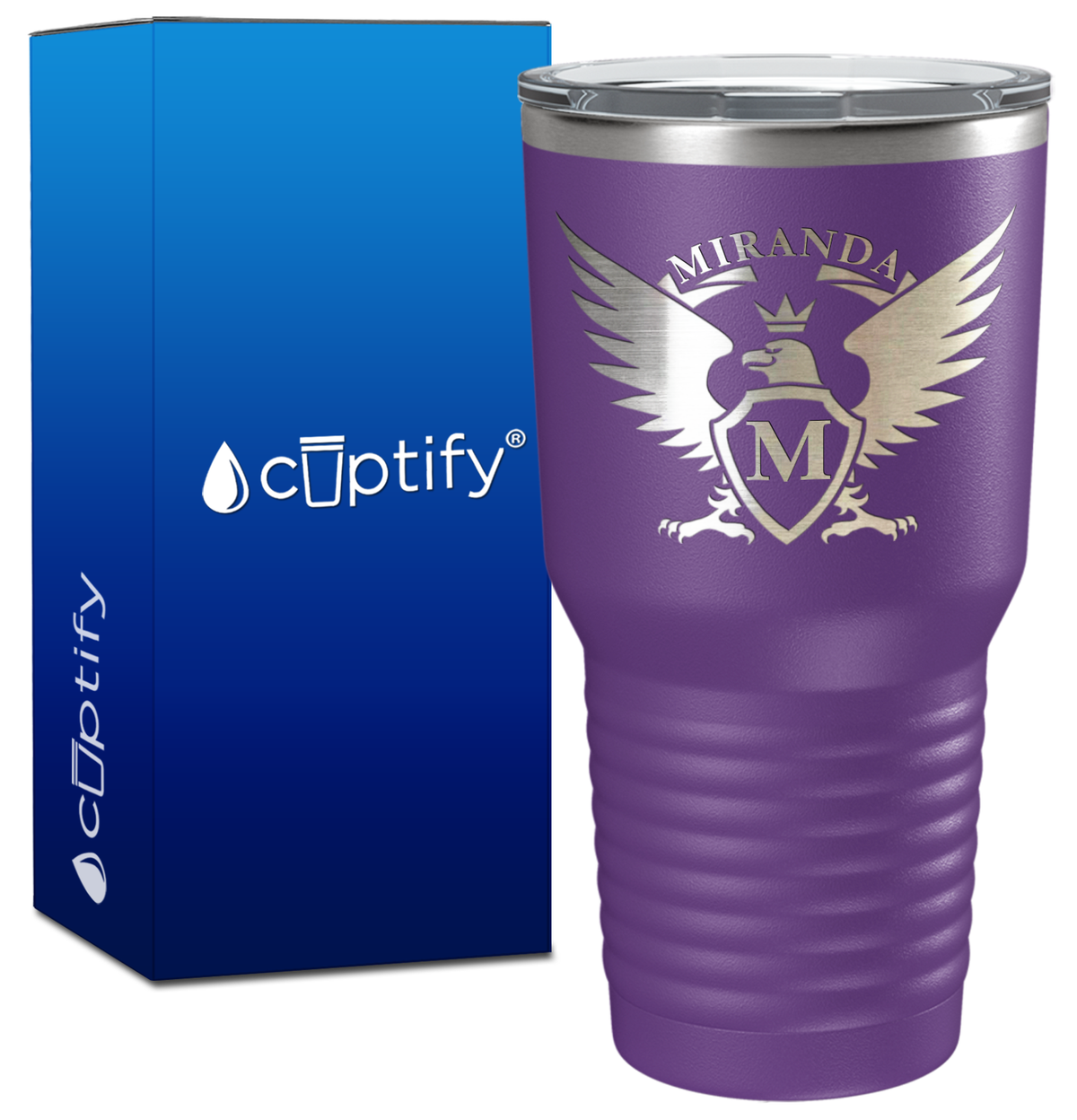 Personalized Eagle Engraved on 30oz Tumbler