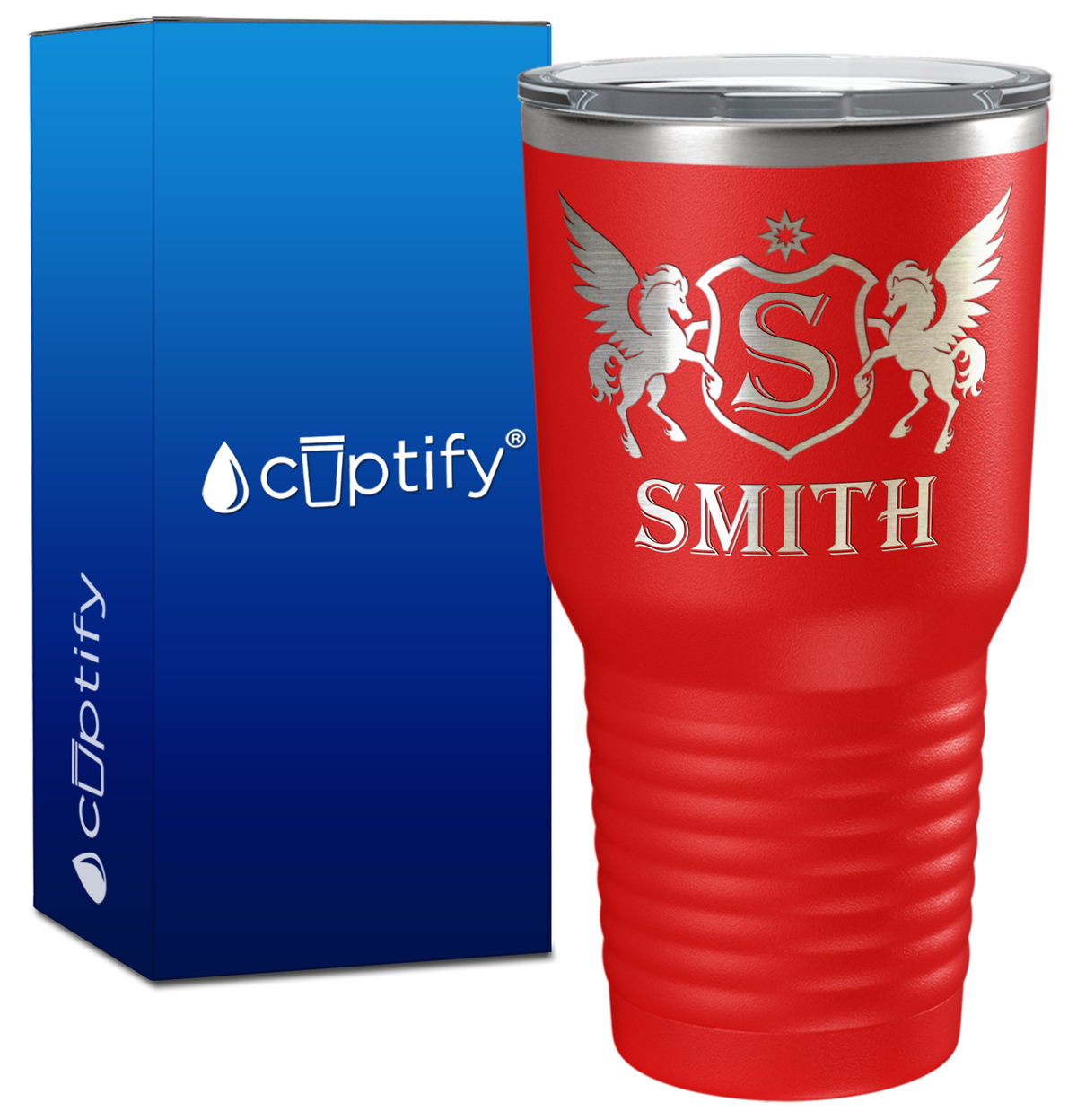 Personalized Pegasus Engraved on 30oz Tumbler