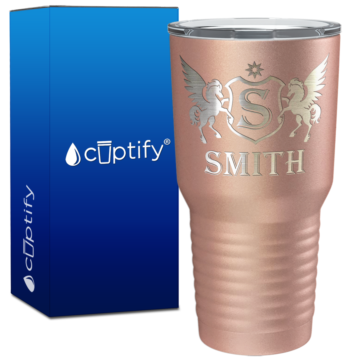 Personalized Pegasus Engraved on 30oz Tumbler