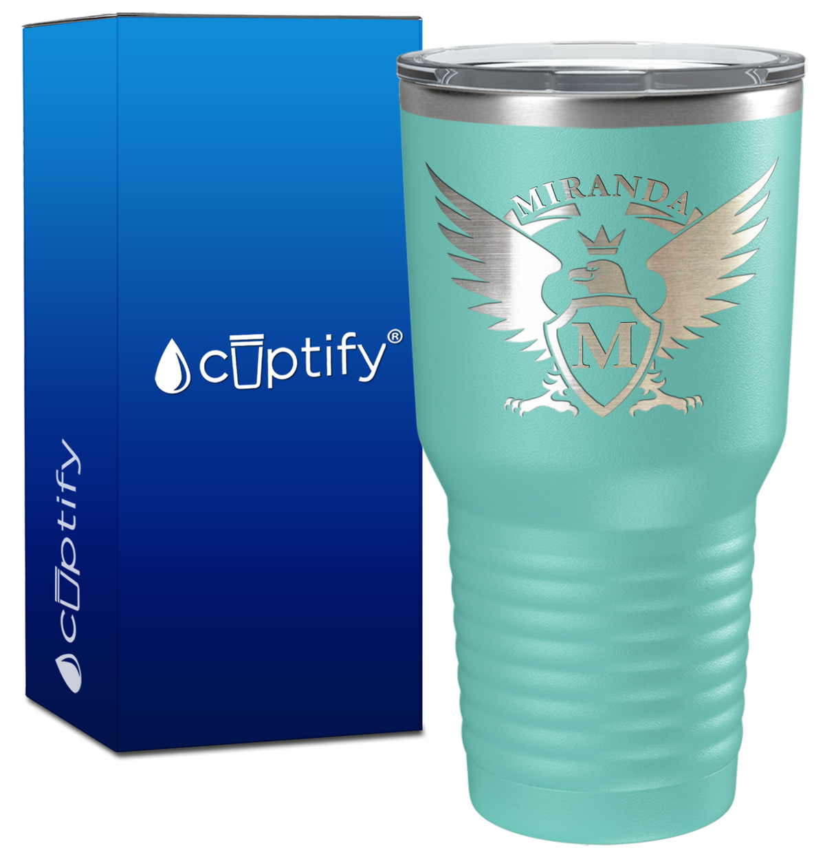 Personalized Eagle Engraved on 30oz Tumbler